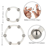 Steel Beaded Silicone Ring Set COCK RING Set